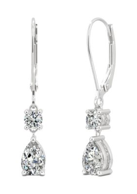 1 ct. t.w. Lab Created Moissanite Leverback Earrings in 14k White Gold