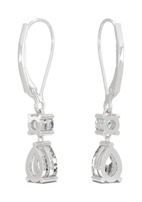 1 ct. t.w. Lab Created Moissanite Leverback Earrings in 14k White Gold