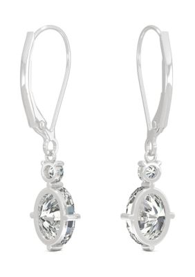 7/8 ct. t.w. Lab Created Moissanite Lever Back Earrings in 14k White Gold