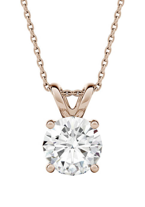 1.9 ct. t.w. Moissanite Pendant Necklace in 14k Rose Gold