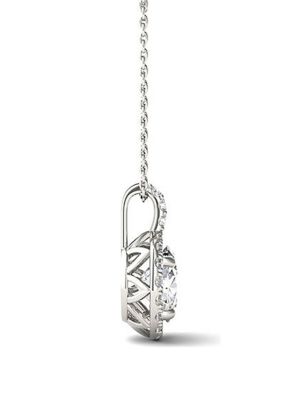 2.22 ct. t.w. Lab Created Moissanite Halo Pendant