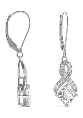 Charles & Colvard 1.35 ct. t.w. Lab Created Moissanite Leverback Drop Earrings