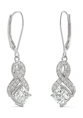 Charles & Colvard 1.35 ct. t.w. Lab Created Moissanite Leverback Drop Earrings