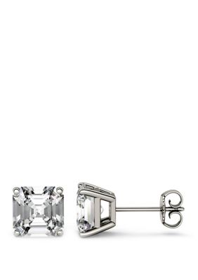 6.28 ct. t.w. Moissanite Stud Earrings in 14k White Gold