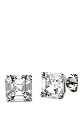 6.28 ct. t.w. Moissanite Stud Earrings in 14k White Gold