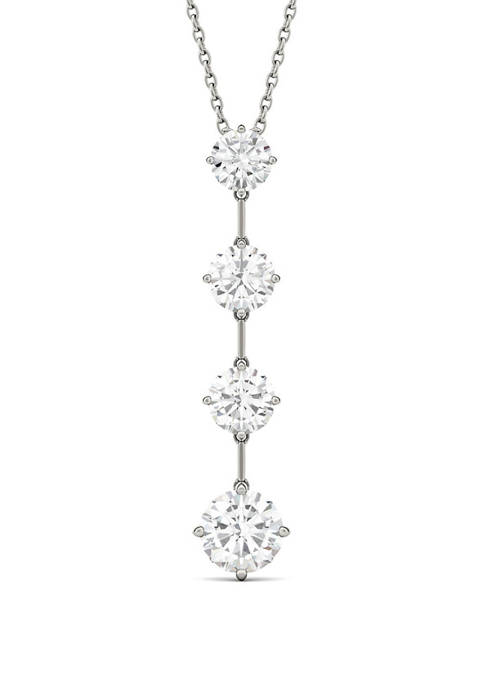  2.13 ct. t.w. Moissanite Drop Pendant Necklace in 14k White Gold