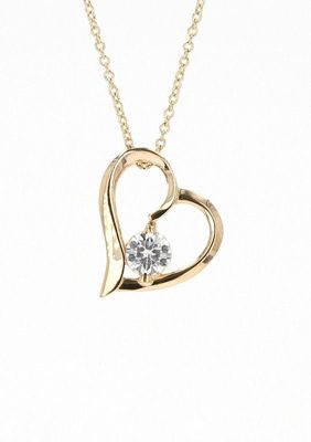 Lab Created 14k Gold 0.33ct. tw. Moissanite Pendant Necklace