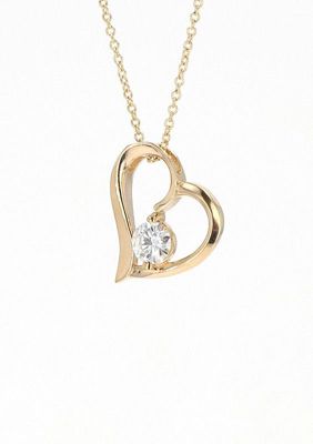 Lab Created 14k Gold 0.33ct. tw. Moissanite Pendant Necklace