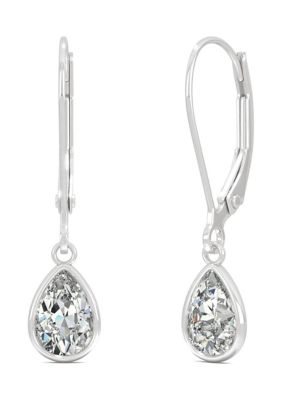 7/8 ct. t.w. Lab Created Moissanite Leverback Earrings in 14k White Gold