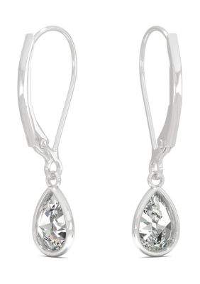 7/8 ct. t.w. Lab Created Moissanite Leverback Earrings in 14k White Gold