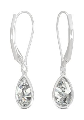 7/8 ct. t.w. Lab Created Moissanite Leverback Earrings in 14k White Gold