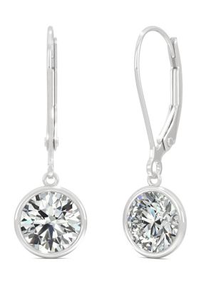 ct. t.w. Lab Created Moissanite Leverback Earrings in 14k White Gold