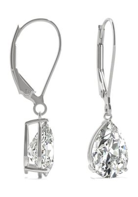 3 ct. t.w. Lab Created Moissanite Leverback Earrings in 14k White Gold