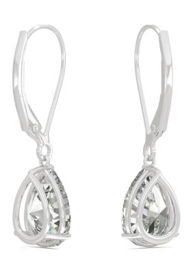 3 ct. t.w. Lab Created Moissanite Leverback Earrings in 14k White Gold