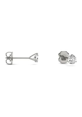 ct. t.w. Moissanite Martini Stud Earrings in 14K White Gold