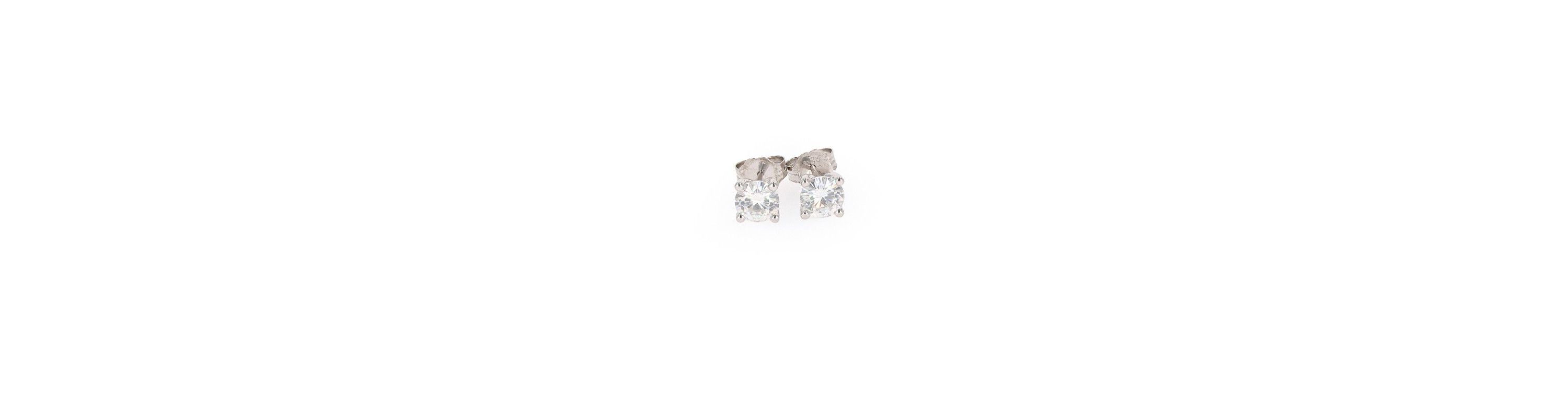 Lab Created Sterling Silver 1.20ct. tw. Moissanite Round Stud Earrings
