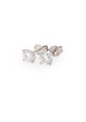 Lab Created Sterling Silver 1.20ct. tw. Moissanite Round Stud Earrings