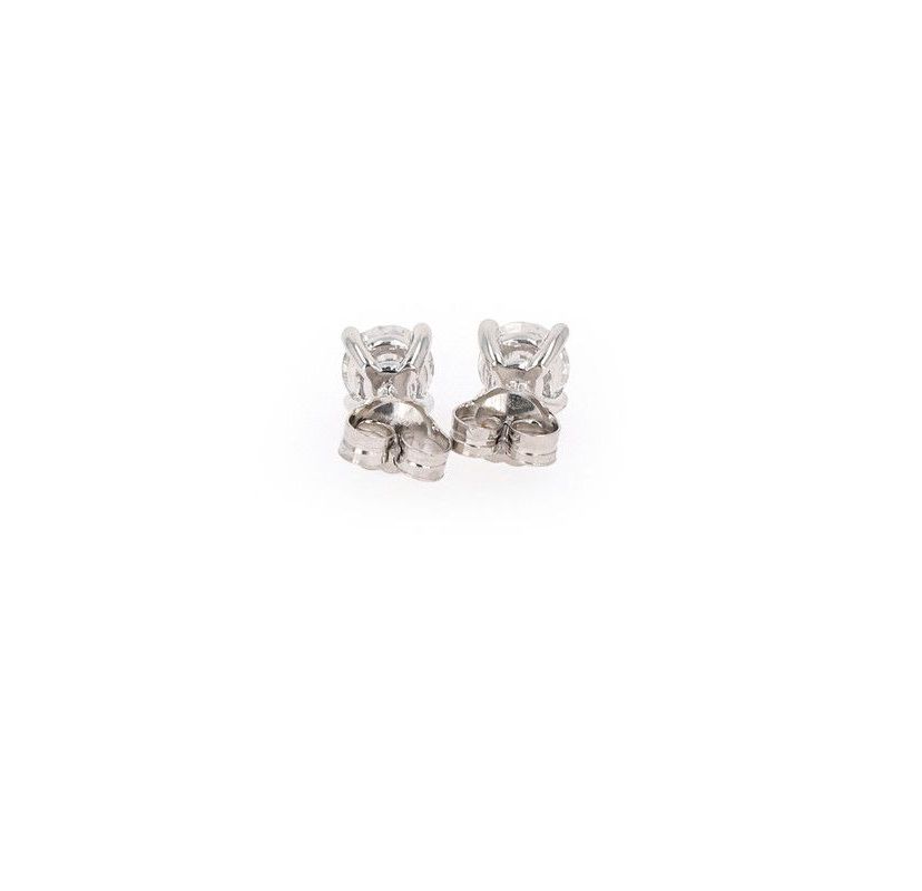 Lab Created Sterling Silver 1.20ct. tw. Moissanite Round Stud Earrings