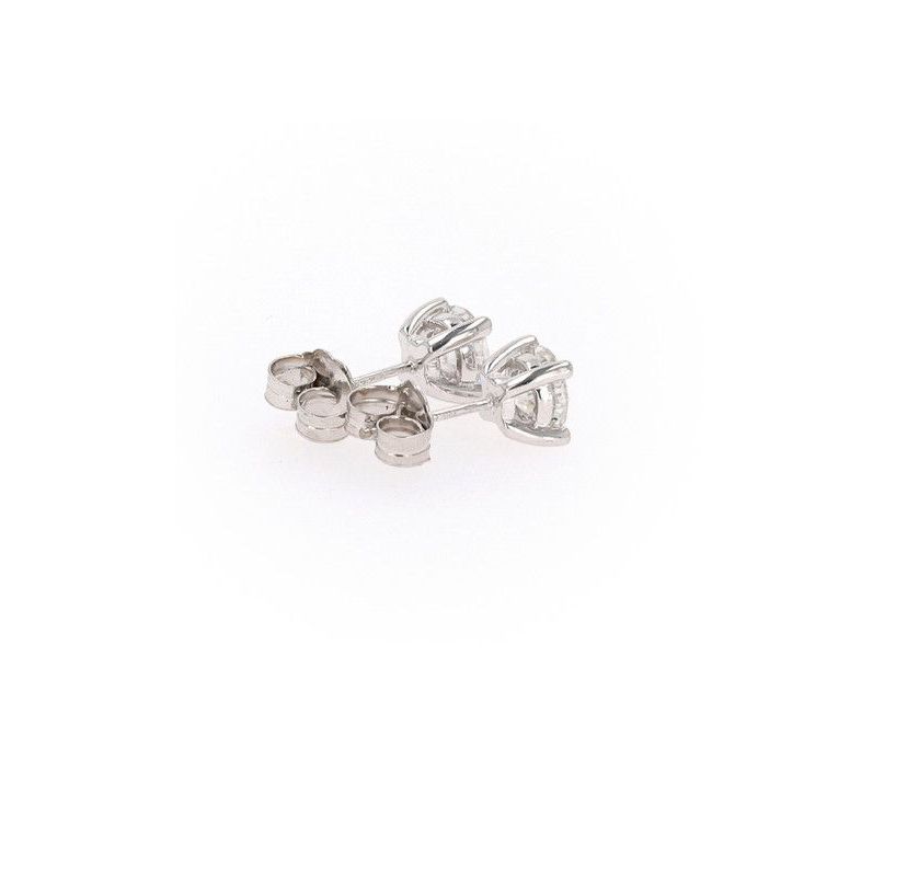 Lab Created Sterling Silver 1.20ct. tw. Moissanite Round Stud Earrings