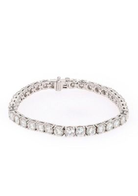 Lab Created Sterling Silver 12.21ct. tw. Moissanite Line Bracelet