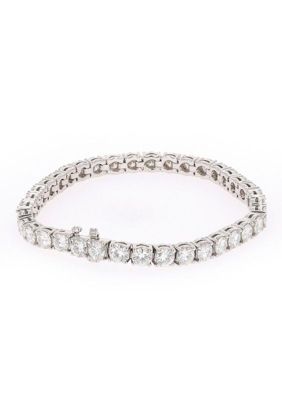 Lab Created Sterling Silver 12.21ct. tw. Moissanite Line Bracelet
