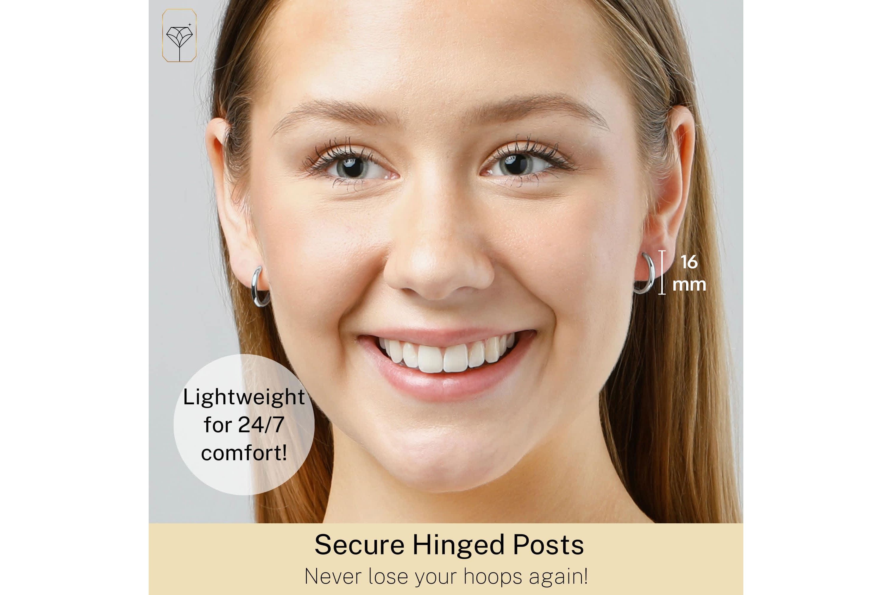 14k Yellow Gold 16MM Domed Style Small Huggie Hoop Earrings