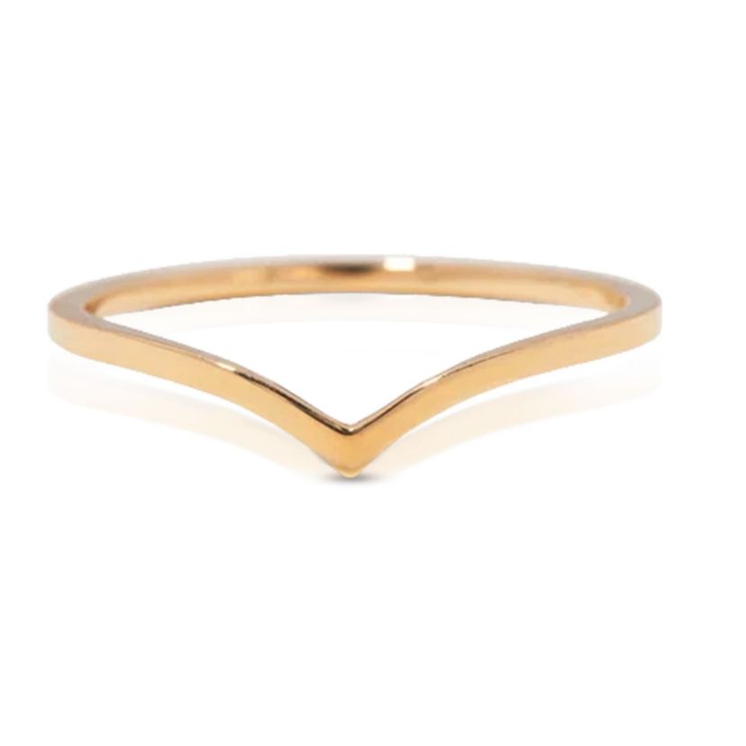 14k Yellwo Gold Wishbone Ring
