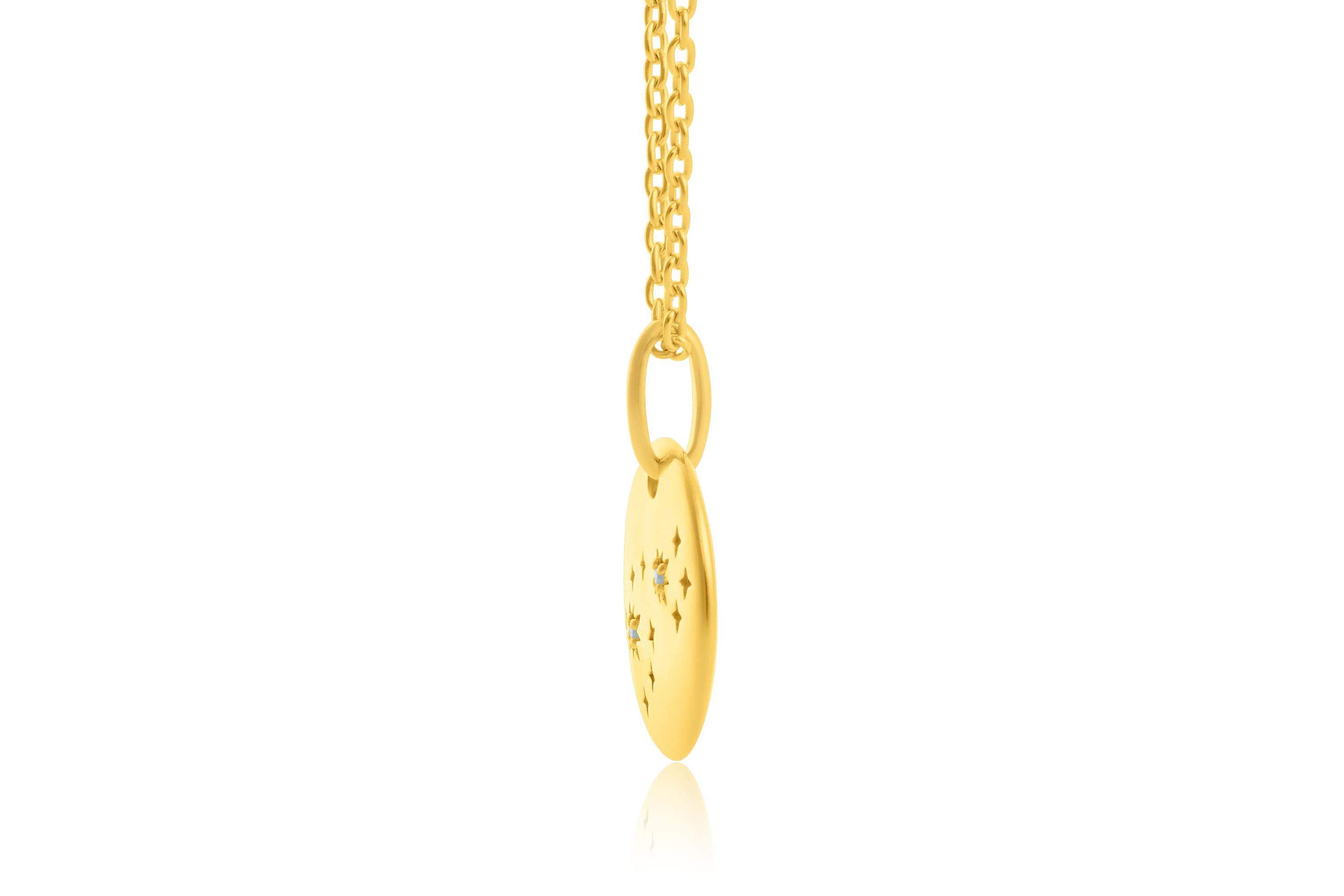 14K Gold Vermeil Scorpio Zodiac Penant Necklace with 16 Inch Cable Chain and 2 Inch Extention