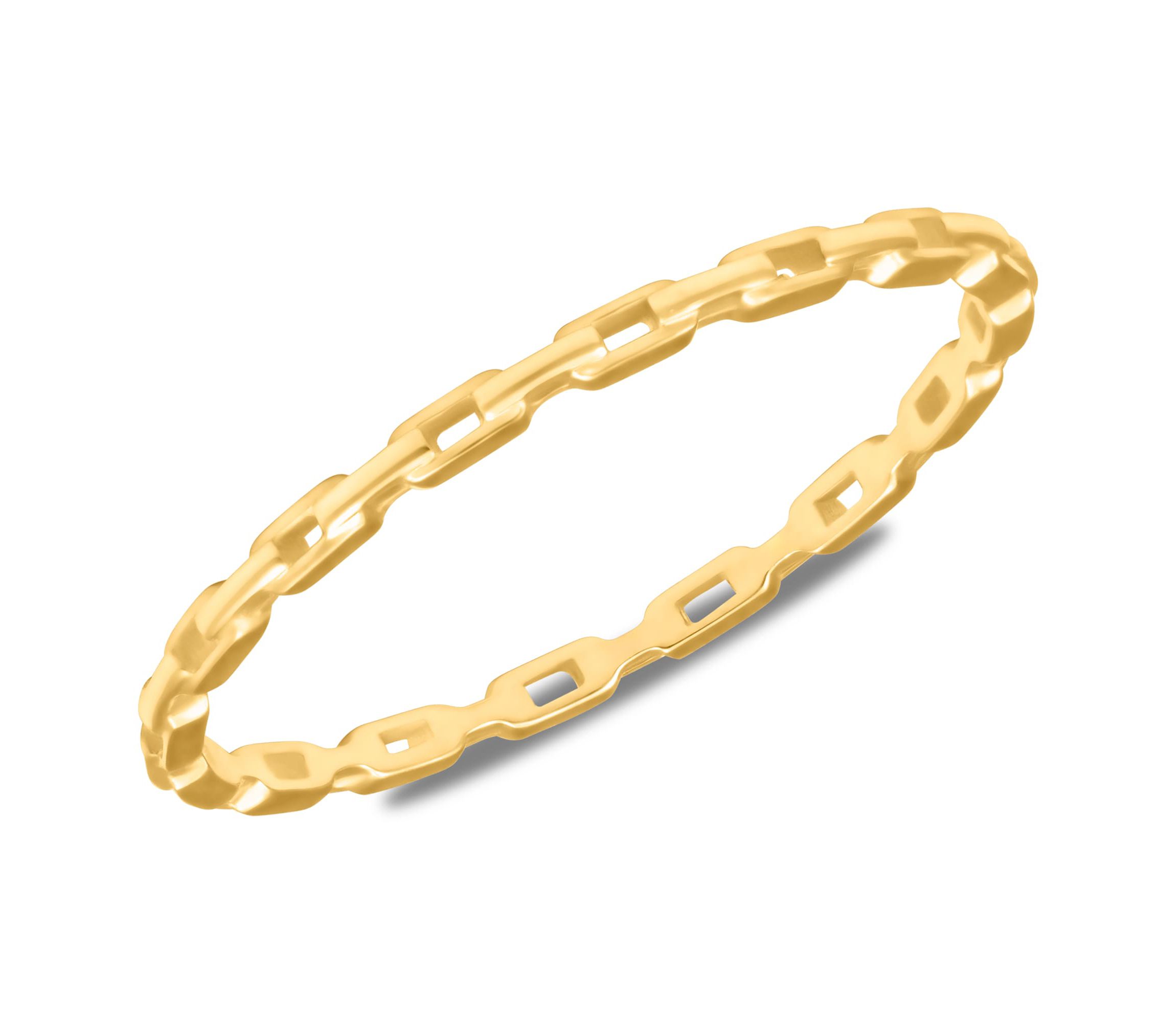 14k Yellow Gold Chain Link Ring