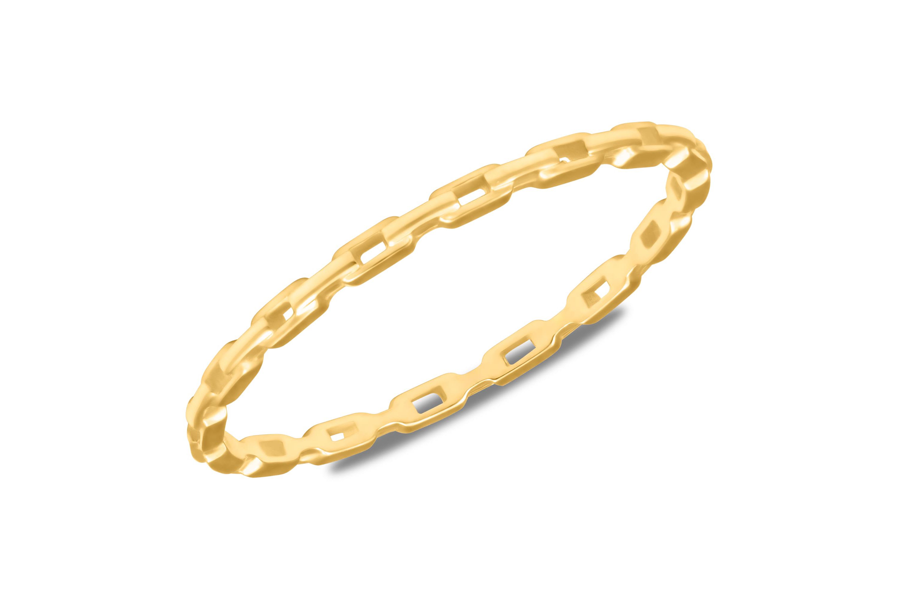 14k Yellow Gold Chain Link Ring