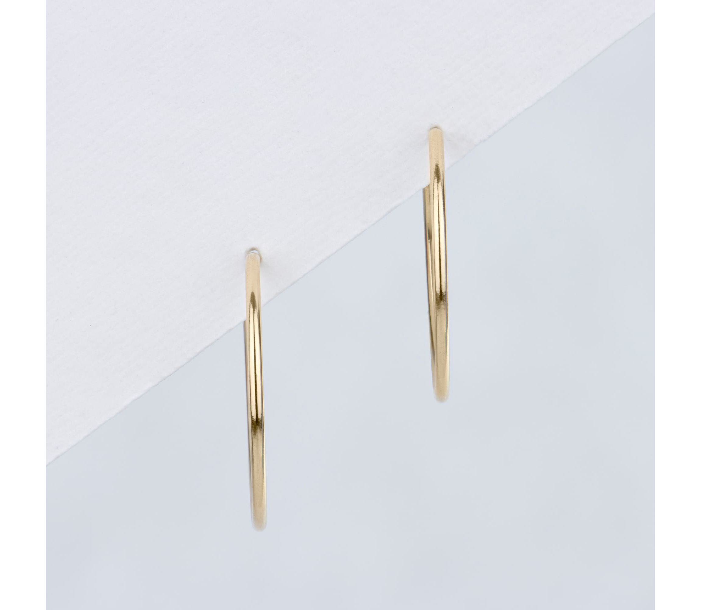 14k Yellow Gold 25mm Endless Hoops