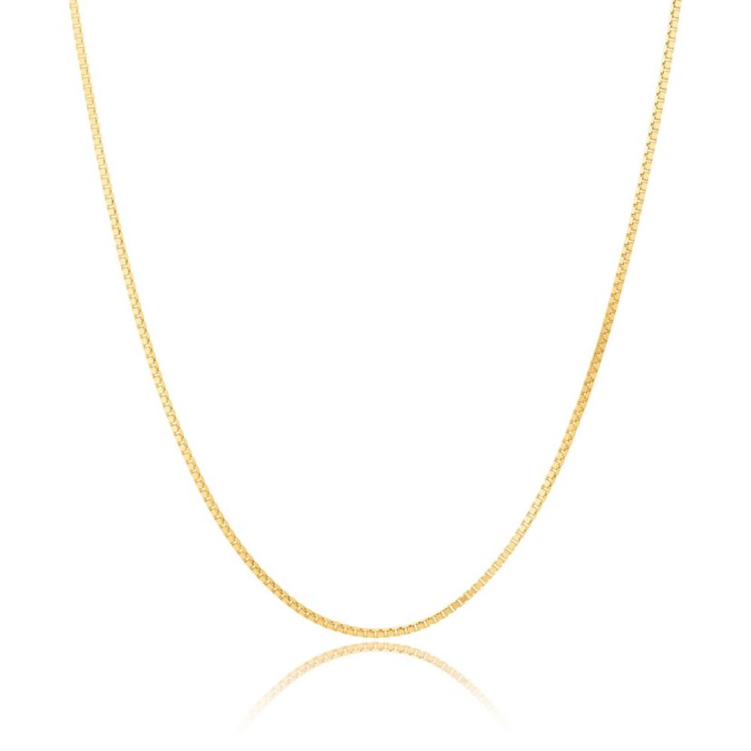 14k Yellow Gold  Petite Box Chain Necklace