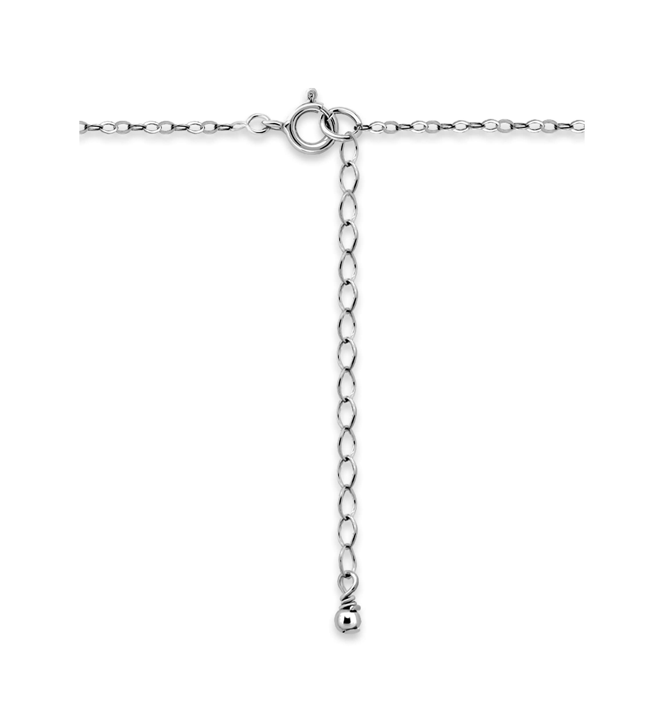 Freshwater Pearl and Bezel Set Round Semi Precious Stone Sterling Silver Pendant