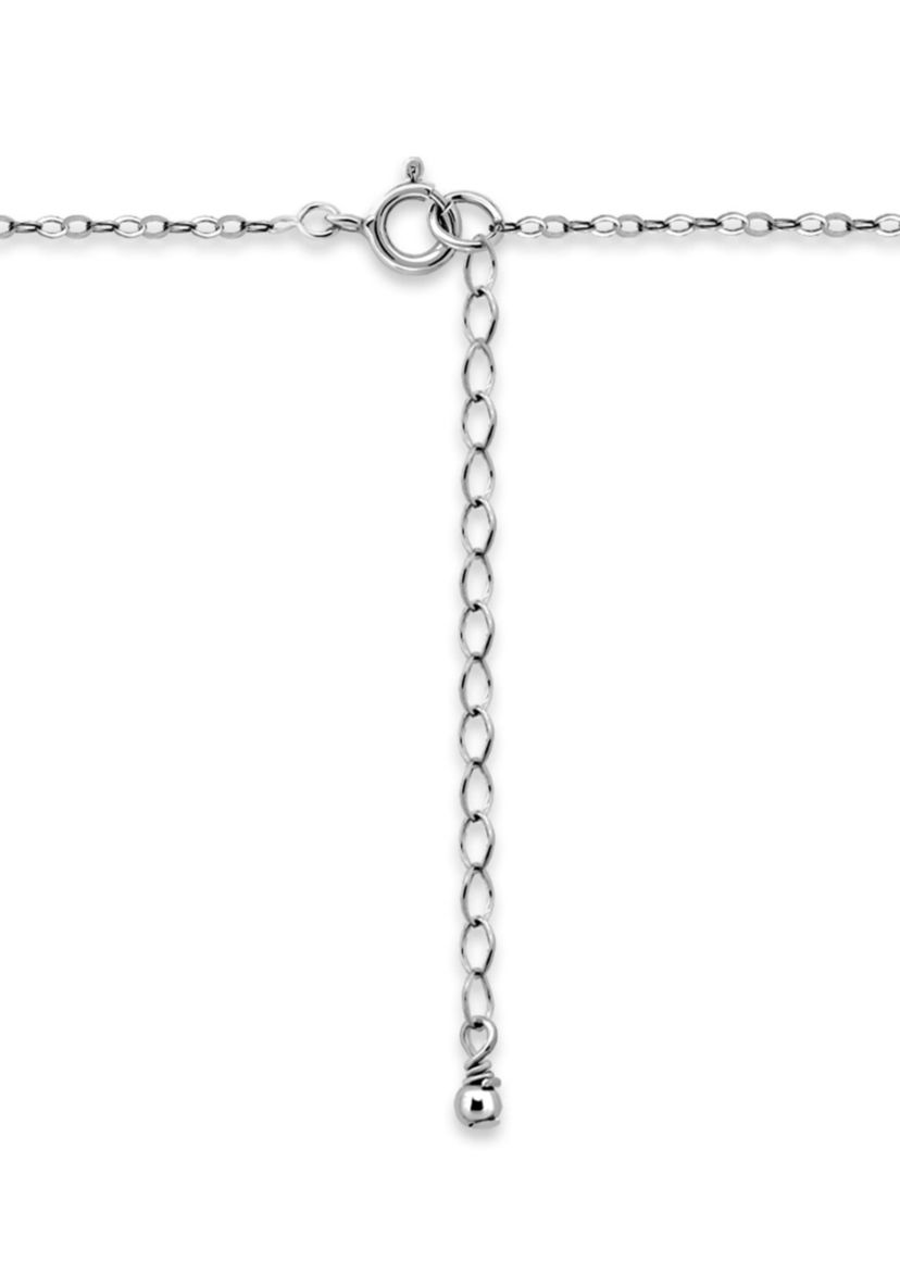 Freshwater Pearl and Bezel Set Round Semi Precious Stone Sterling Silver Pendant