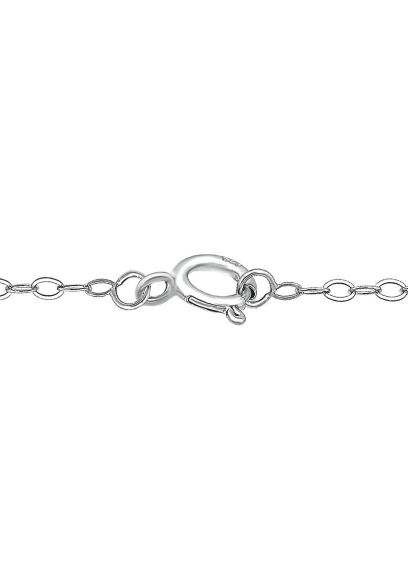 Lab Created 1.88 ct. t.w. Synthetic Blue and Created White Sapphire Evil Eye Necklace on 18 Inch Chain, Sterling Silver