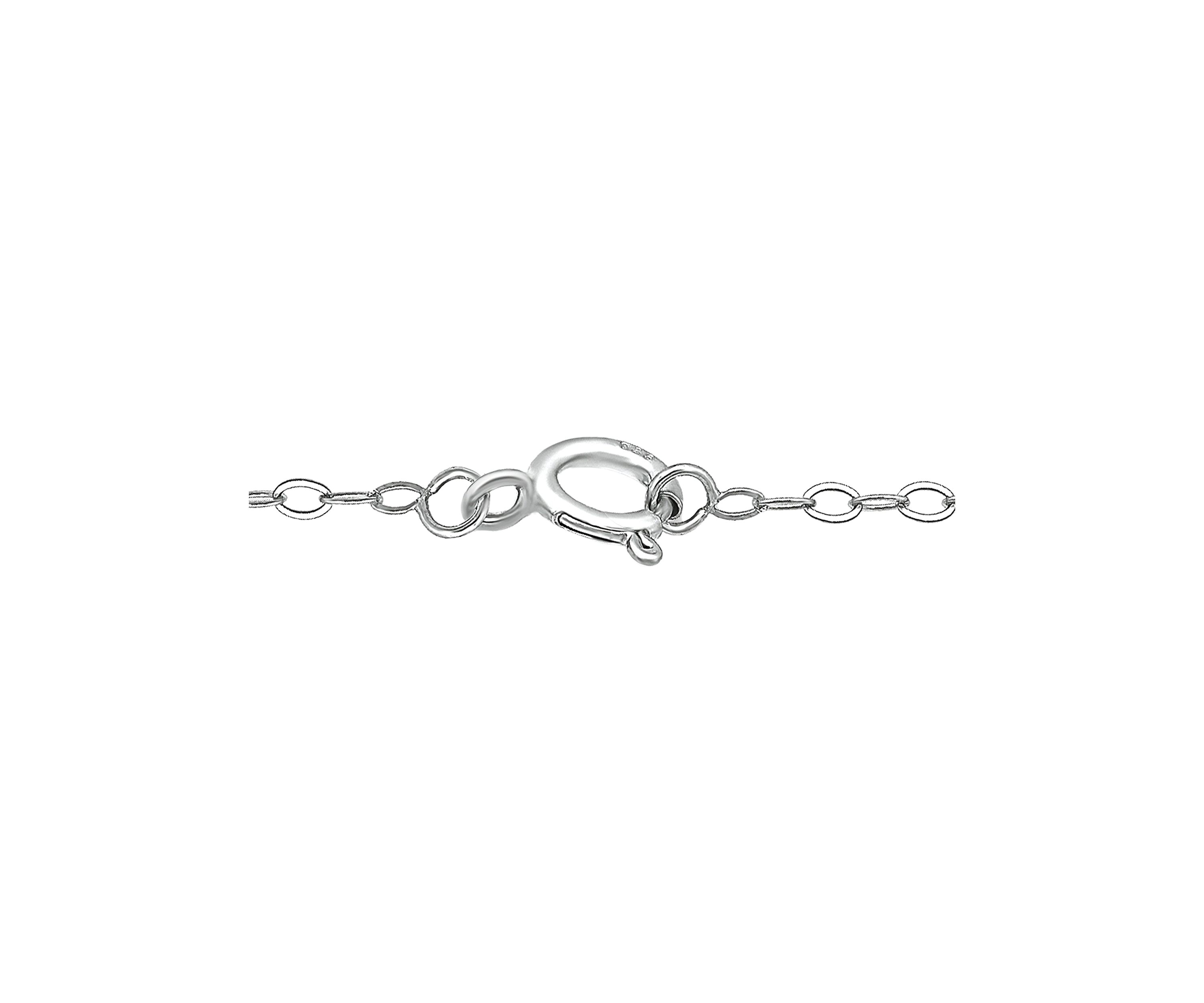 Lab Created 1 ct. t.w. Synthetic Blue and Created White Sapphire Necklace, Sterling Silver