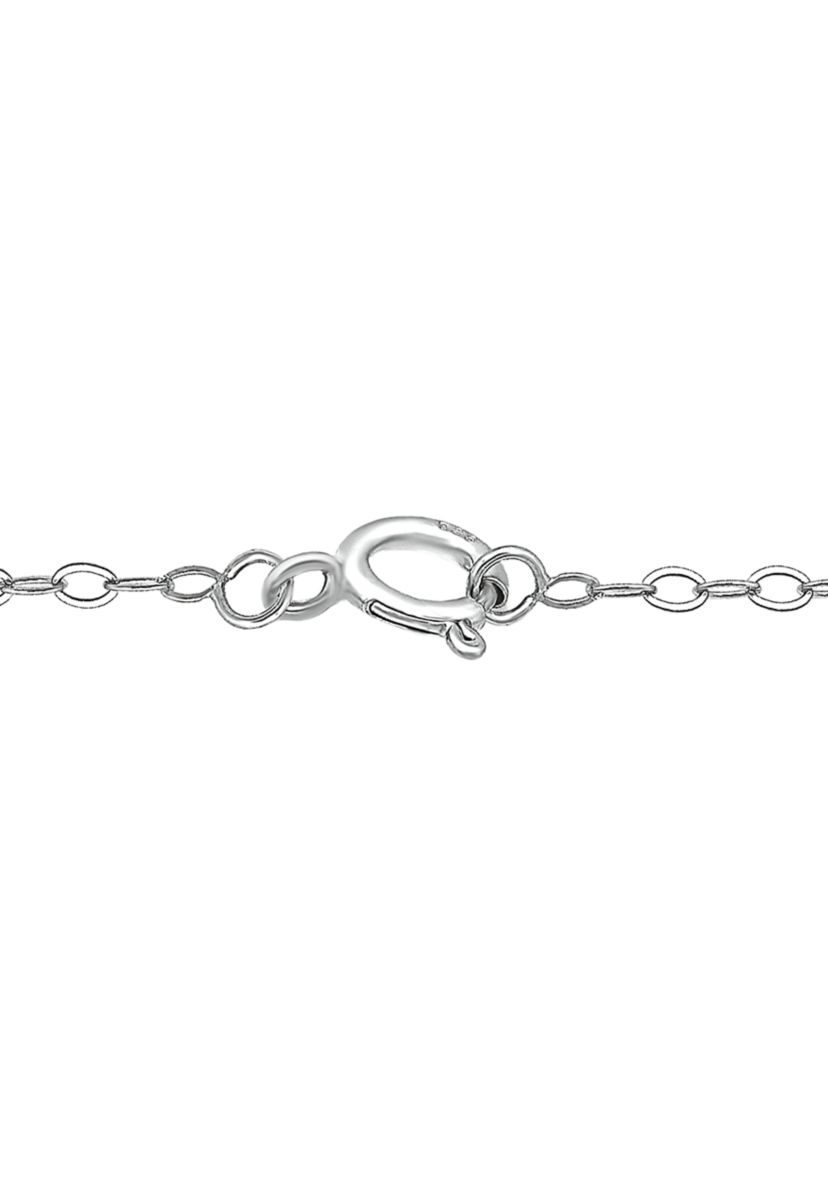 Lab Created 1 ct. t.w. Created Green Quartz and Created White Sapphire Necklace, Sterling Silver