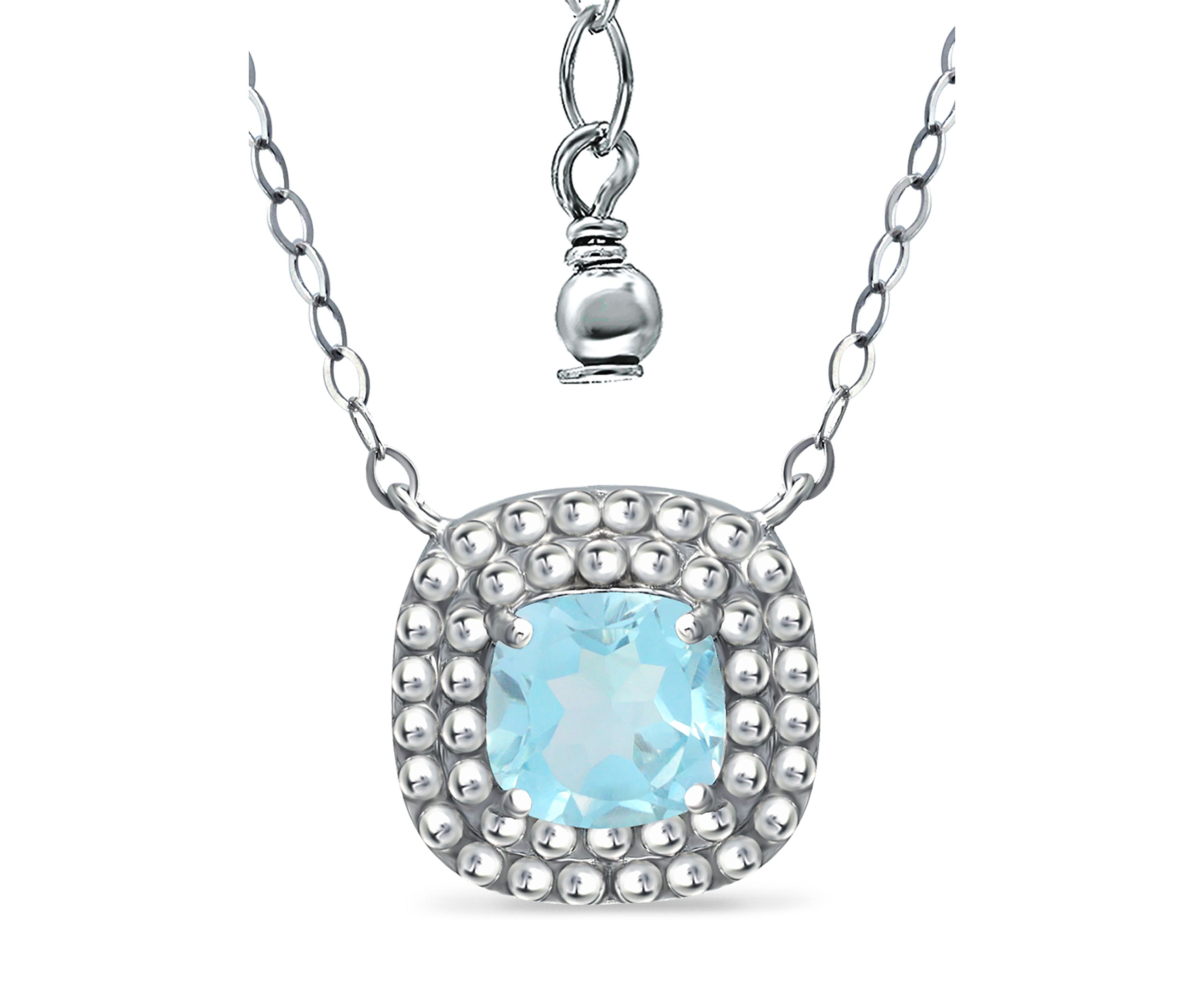 1.35 ct. t.w. Blue Topaz Necklace in Sterling Silver