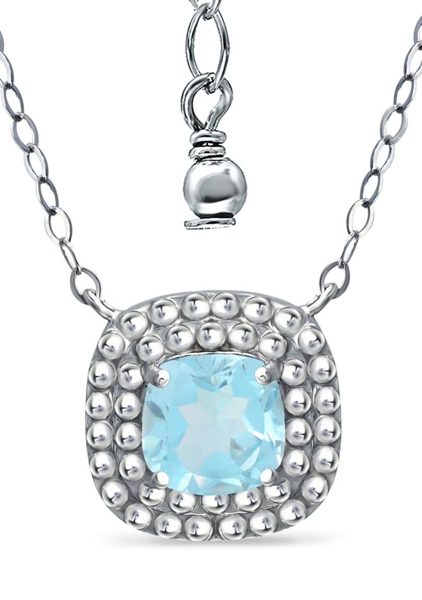 1.35 ct. t.w. Blue Topaz Necklace in Sterling Silver
