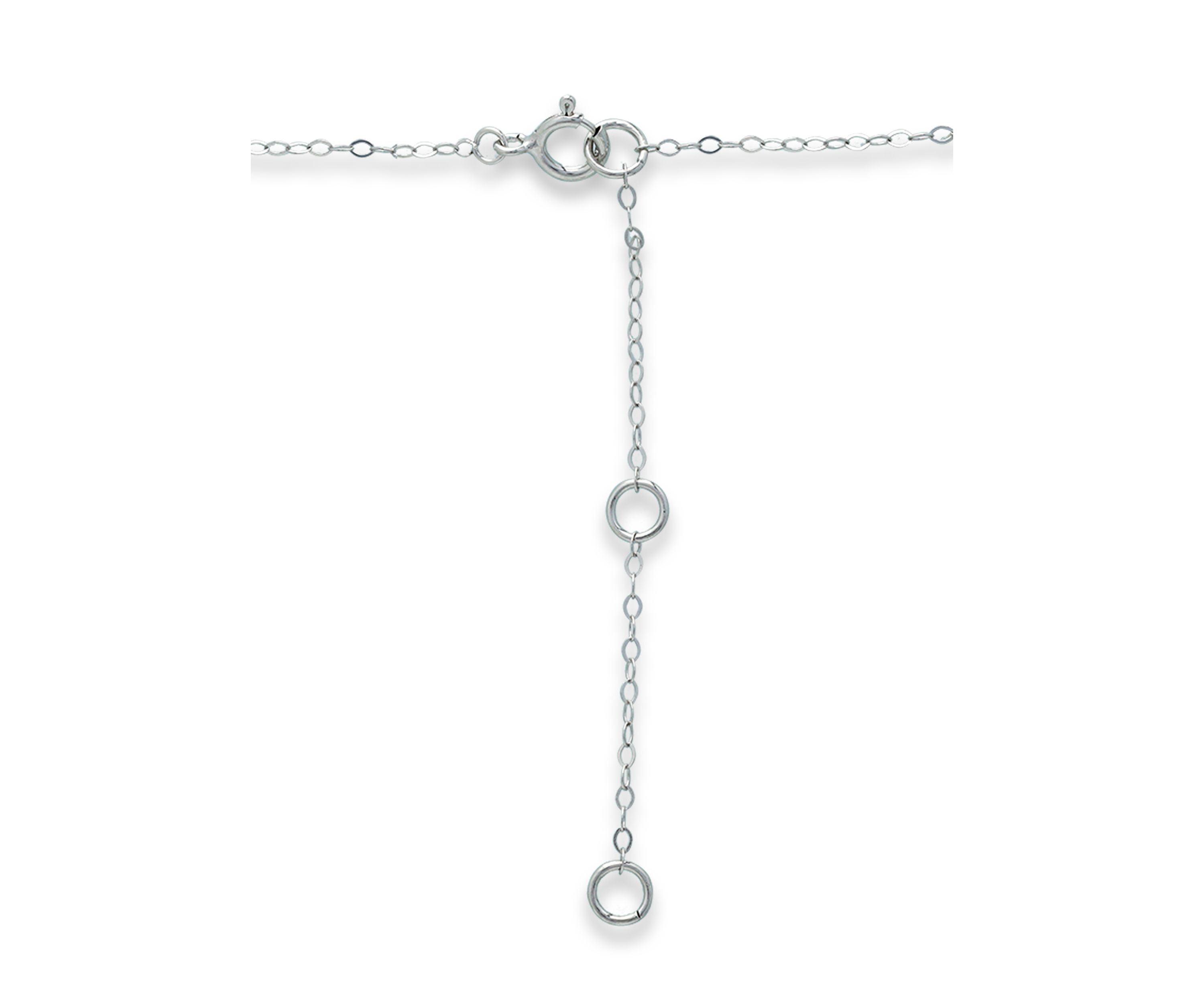 1-1/3 ct. 8x6MM Pear Citrine and White Topaz Crown Necklace on 16 inch Chain with Extender, Sterling Silver