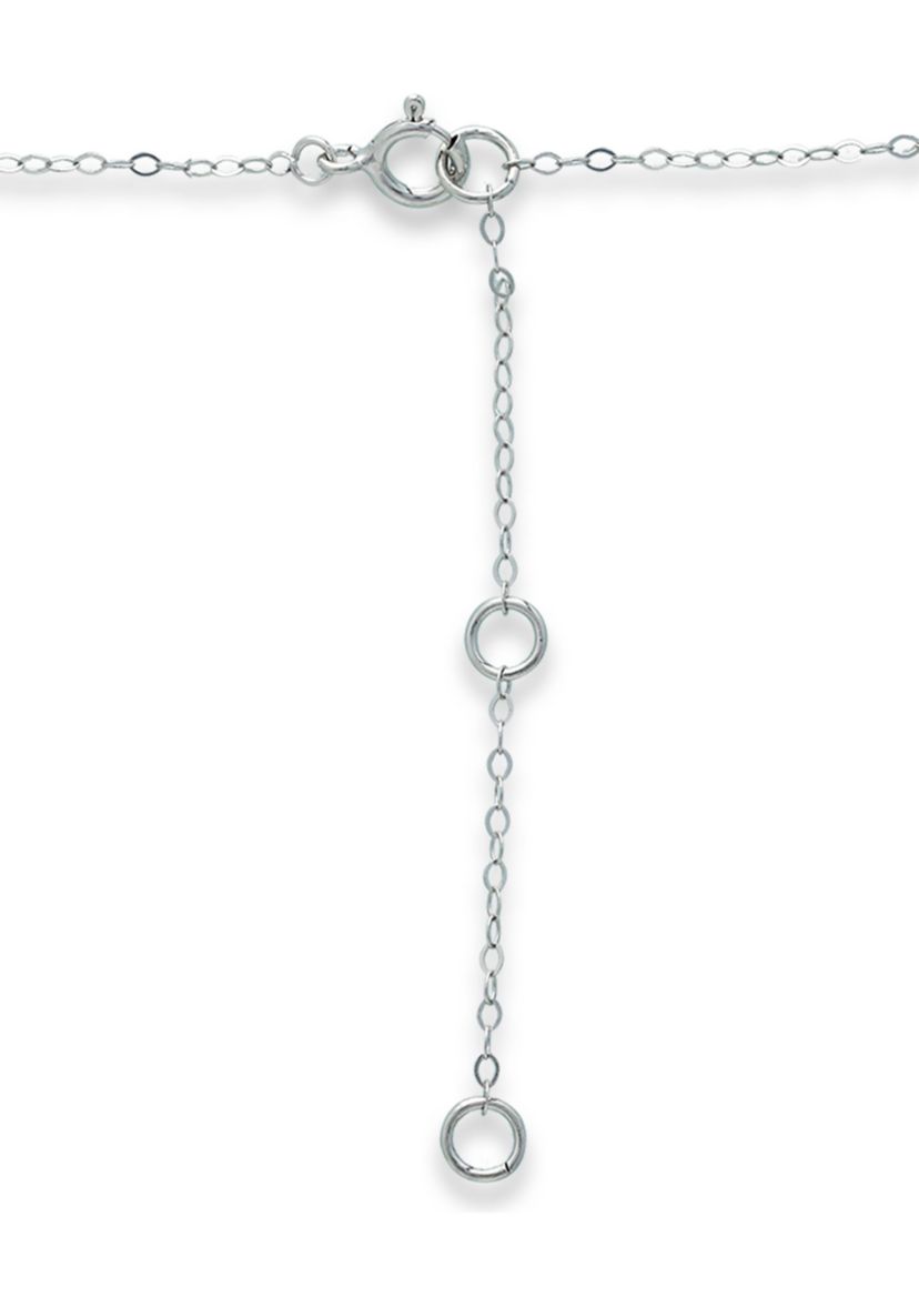 1-1/10 ct. 7MM Round Amethyst and White Topaz Hidden Halo Necklace on 16 inch Chain with Extender, Sterling Silver