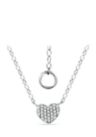 1/6 ct. t.w. Diamond Heart Necklace in Sterling Silver