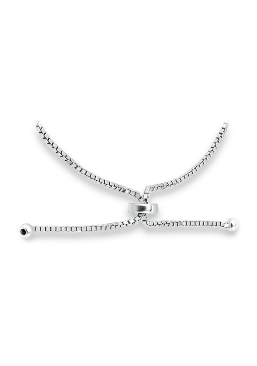 1/4 ct. t.w. Diamond Bar Adjustable Bracelet in Sterling Silver