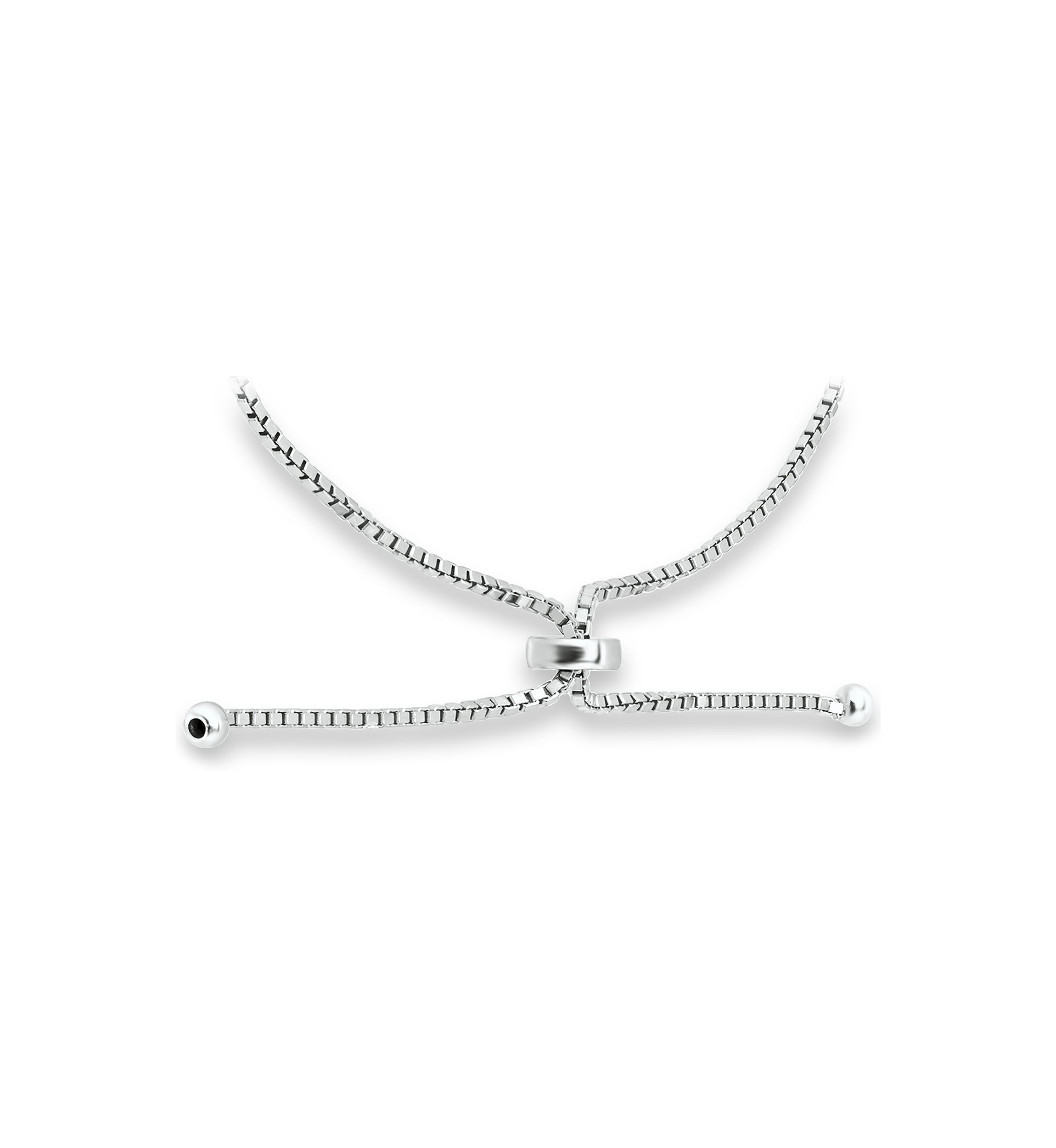 1/6 ct. t.w. Diamond  Infinity Adjustable Bracelet in Sterling Silver