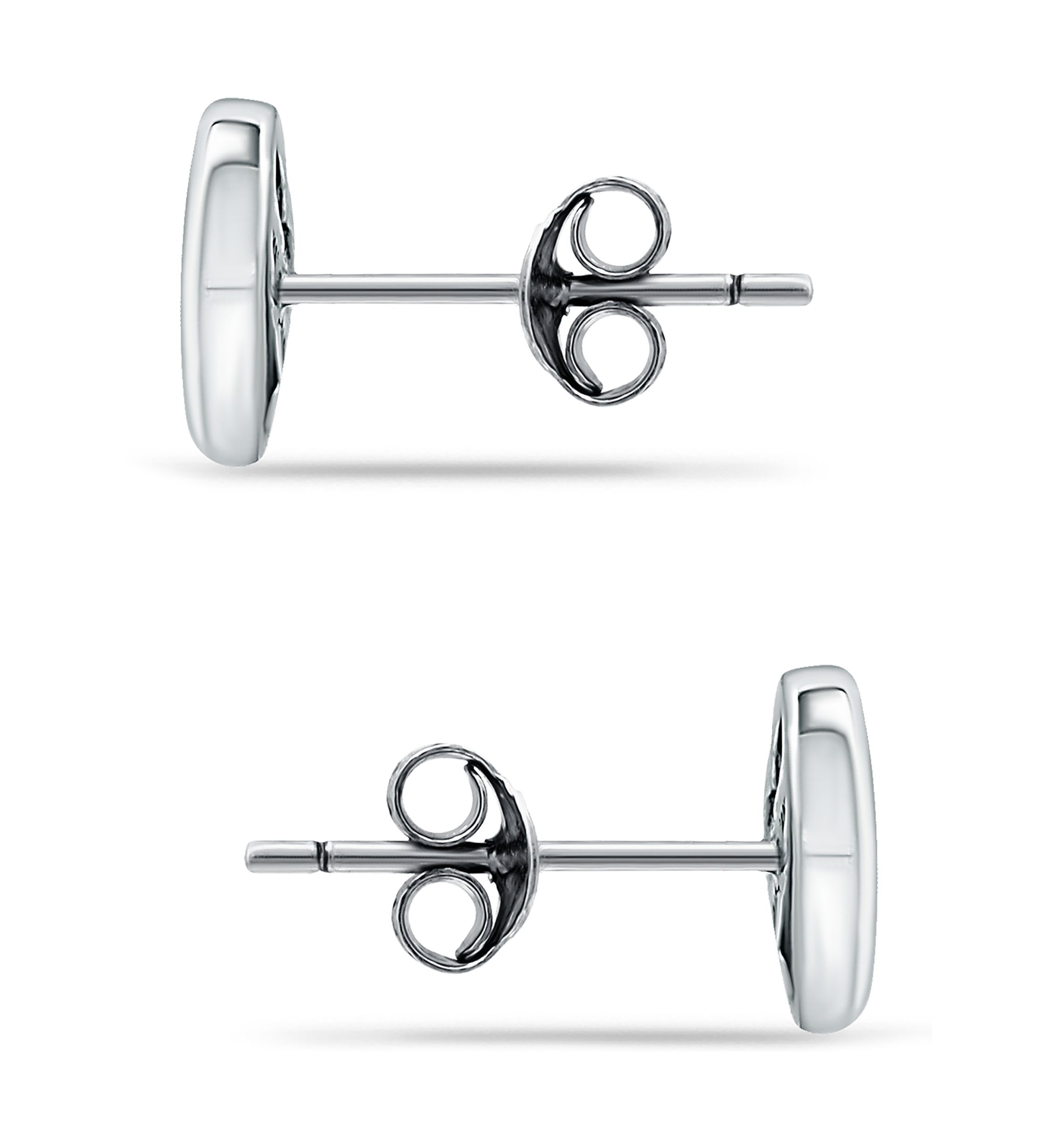 1/10 ct. t.w. Diamond Heart Stud Earrings in Sterling Silver