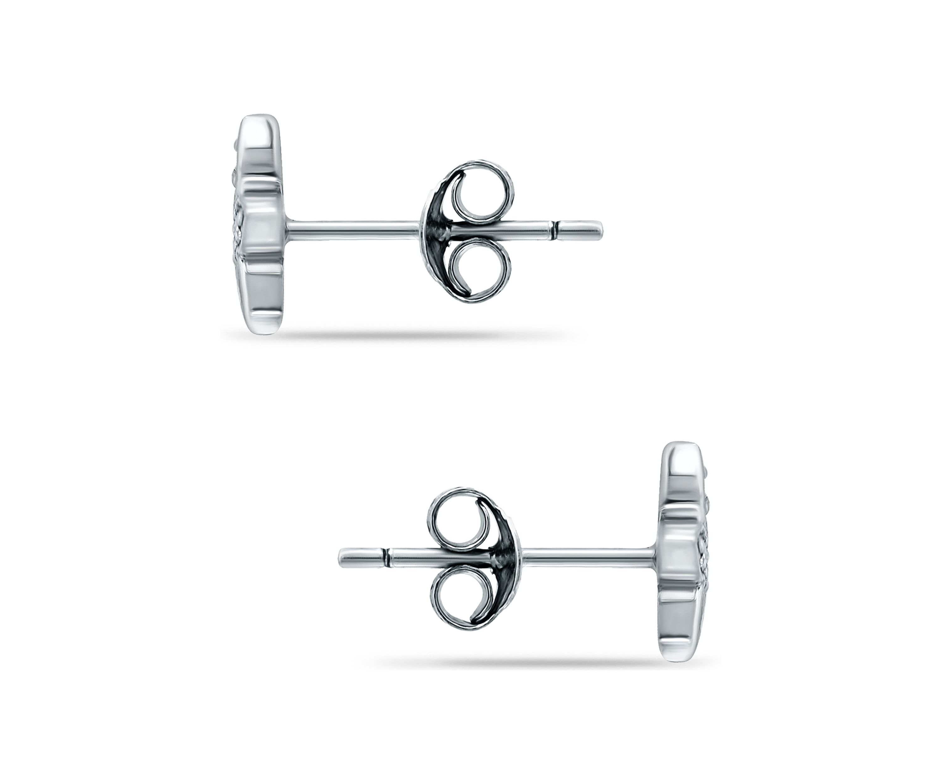 1/10 ct. t.w. Diamond Flower Stud Earrings in Sterling Silver