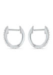 1/8 ct. t.w. Diamond Pavé Huggie Hoop Earrings in Sterling Silver