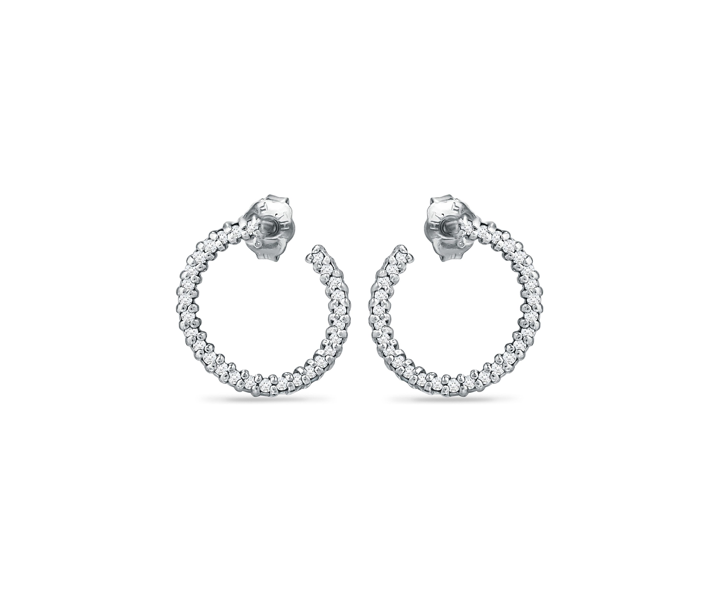 1/4 ct. t.w. Diamond Hoop Earrings in Gold over Sterling Silver