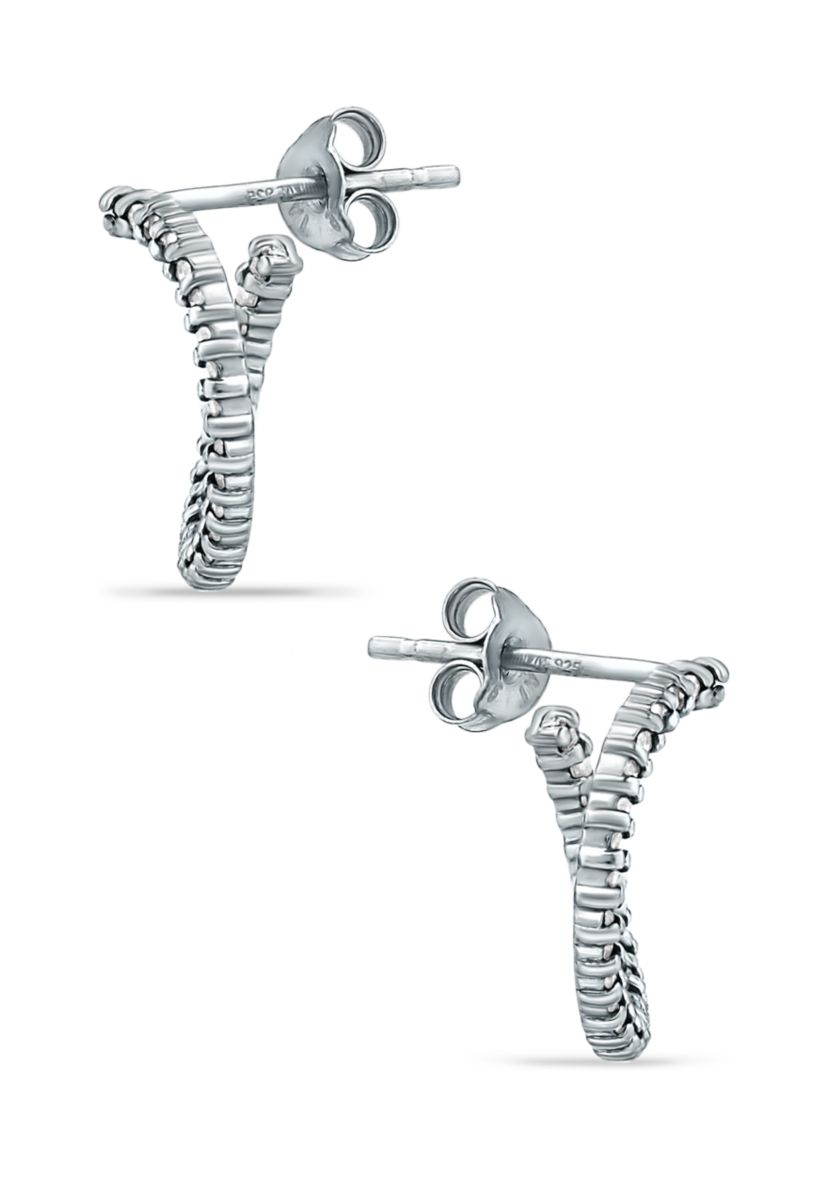 1/4 ct. t.w. Diamond Hoop Earrings in Gold over Sterling Silver