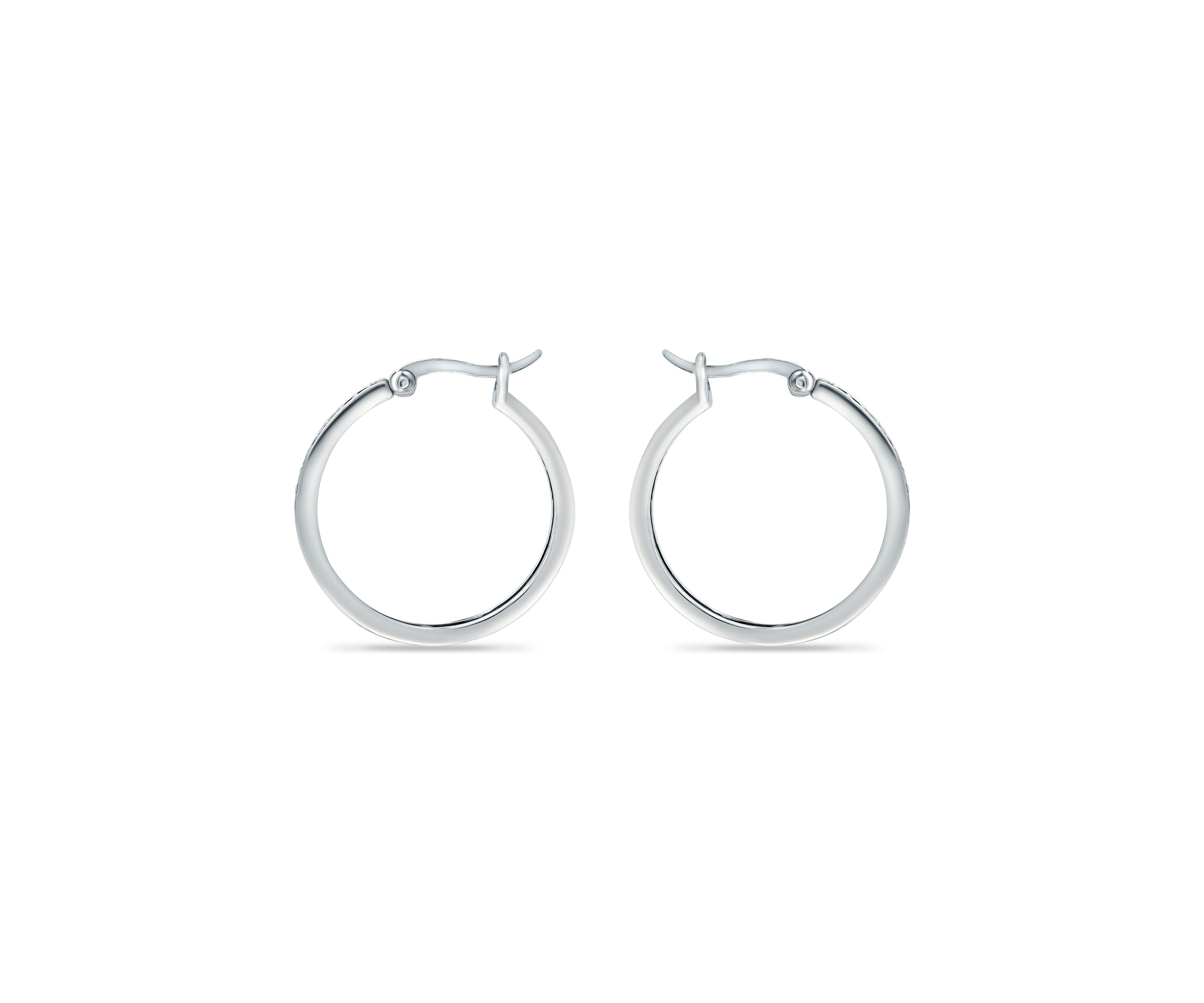 1/3 ct. t.w. Peridot Hoop Earrings in Sterling Silver